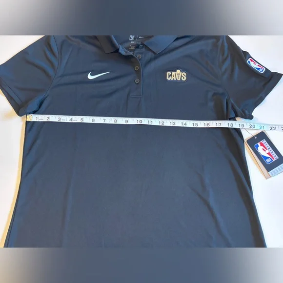 Nike Dri Fit Cleveland Cavaliers coaches Polo Shirt. Women’s Lg. Black. NWT! - Picture 9 of 15